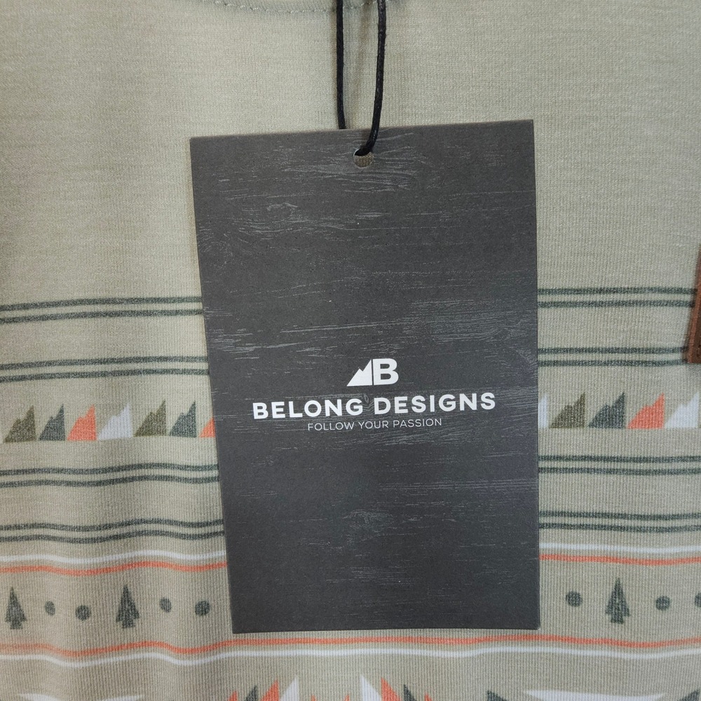 Belong Designs Antero Tee Men XS Sand Southwestern Geometric Print NWT - Picture 5 of 8